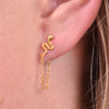Culturesse Kalea Gold Filled Snake Chain Earrings