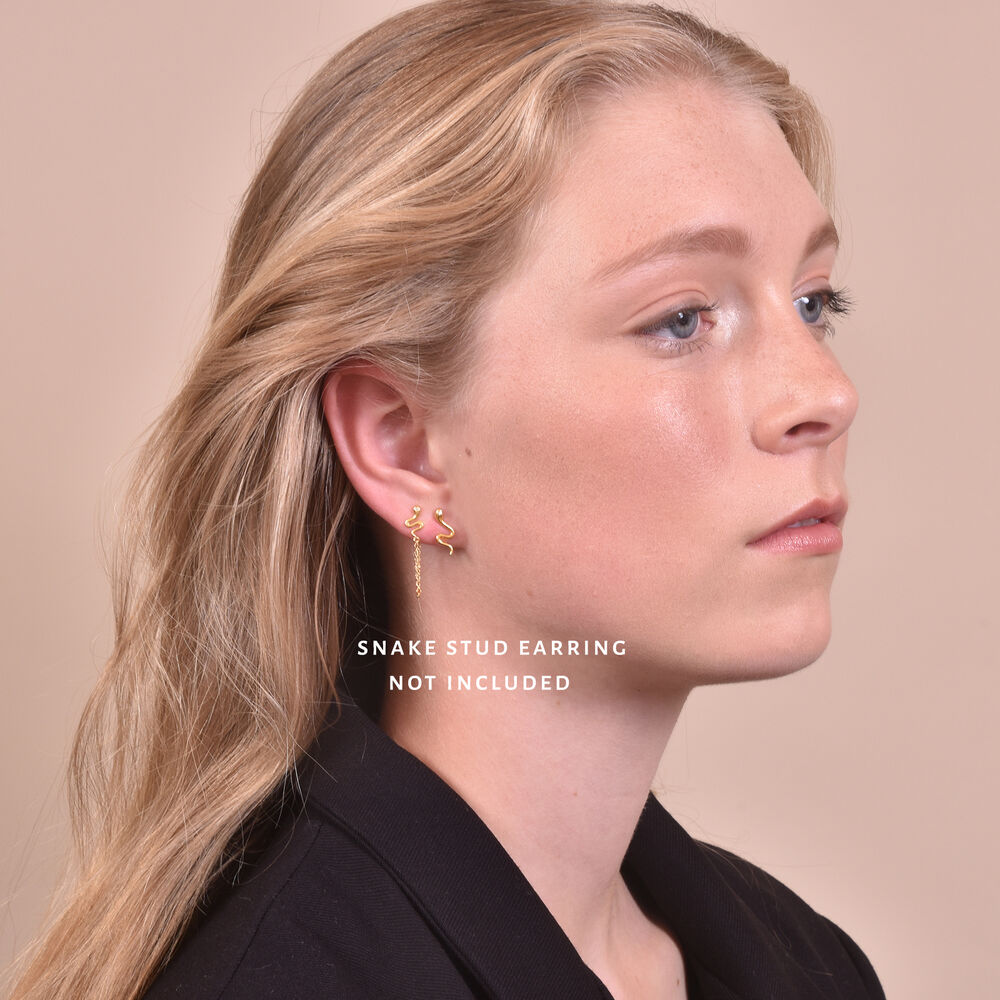 Culturesse Kalea Gold Filled Snake Chain Earrings