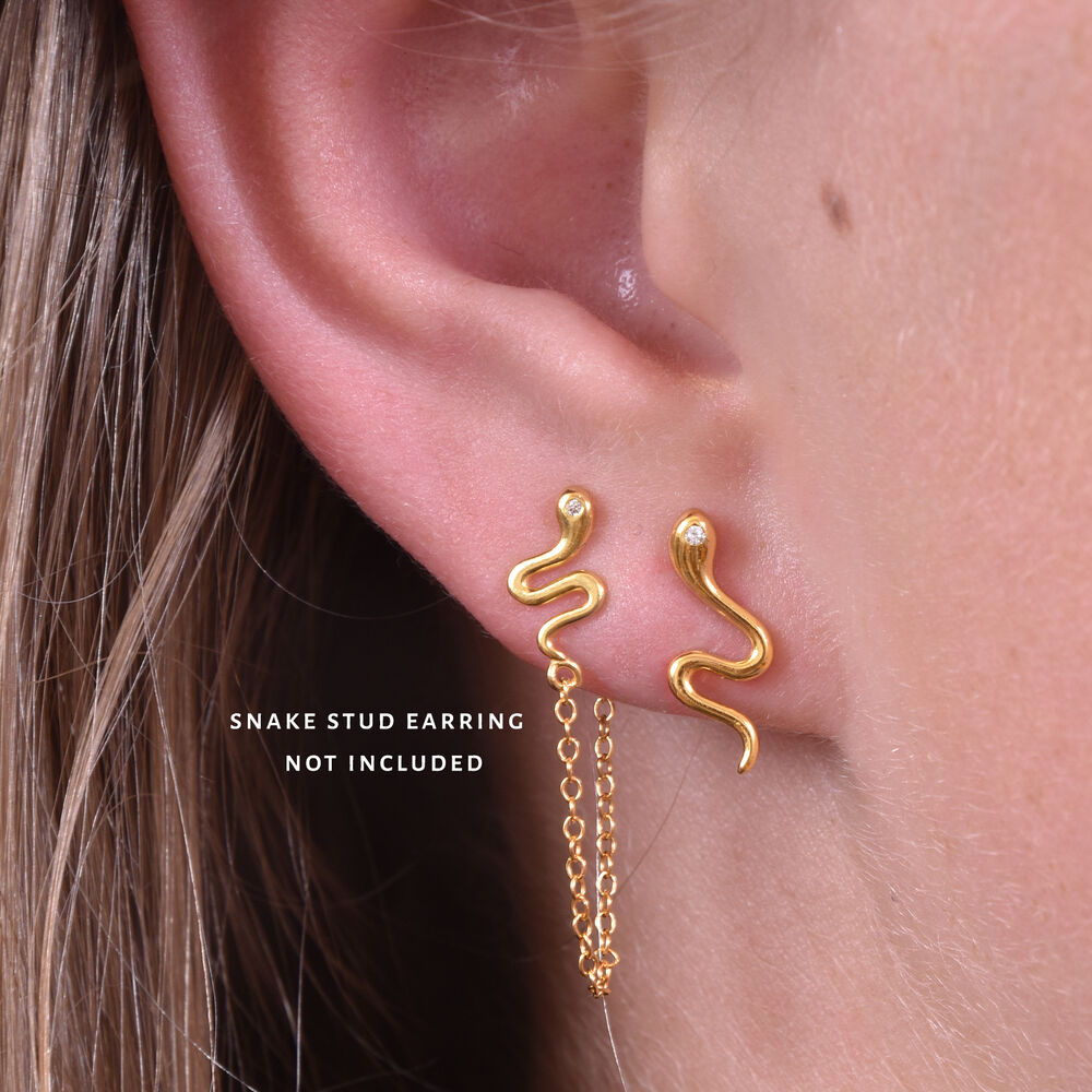 Culturesse Kalea Gold Filled Snake Chain Earrings