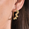 Culturesse Celestina Serpent Hoop Earrings