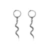 Culturesse Bambie Serpent Drop Earrings (Silver)