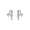 Culturesse Crisann Diamante Spike Stud Earrings (Silver)