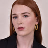 Culturesse Janae 24K Artisan Golden Spring Hoop Earrings