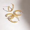 Culturesse Janae 24K Artisan Golden Spring Hoop Earrings