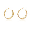 Culturesse Janae 24K Artisan Golden Spring Hoop Earrings