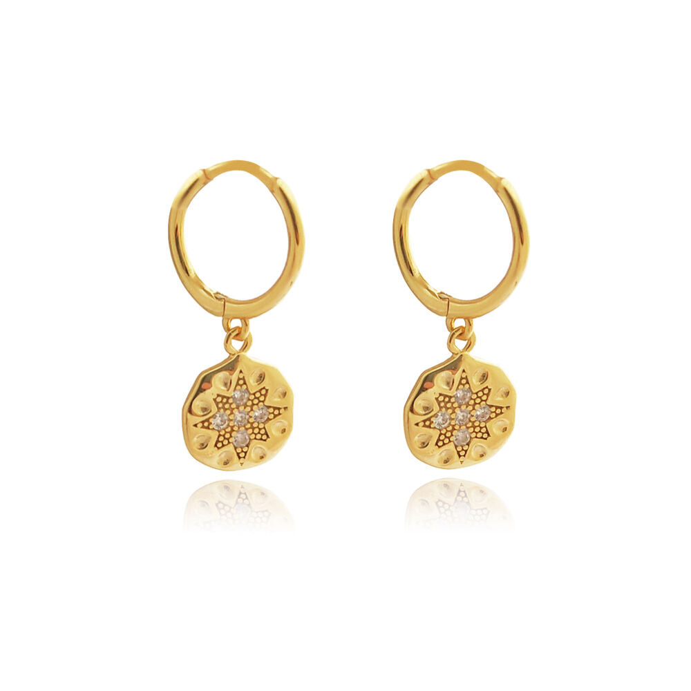 Culturesse Ari Gold Vermeil Dainty Hoop Earrings
