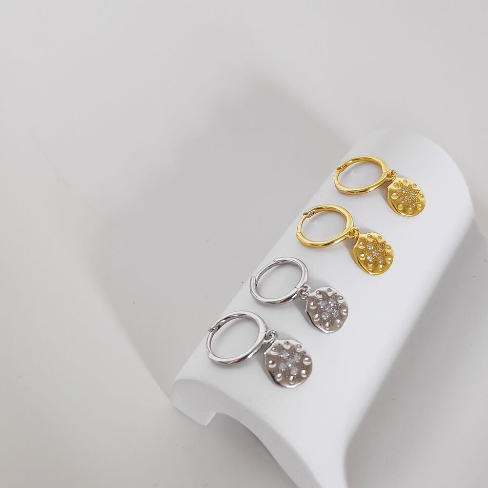 Culturesse Joslyn Starburst Dainty Hoop Earrings