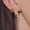 Culturesse Cendrique Gold Vermeil Topaz Loop Earrings