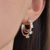Culturesse Esterlina Silver Topaz Loop Earrings