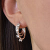 Culturesse Esterlina Silver Topaz Loop Earrings