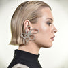 Culturesse Julieta Catwalk Diamante Flower Earrings (Oversized)