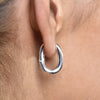 Culturesse Enoa Fine Twist Huggie Earrings (Silver)