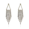 Culturesse Labron Catwalk Diamante Tassel Earrings