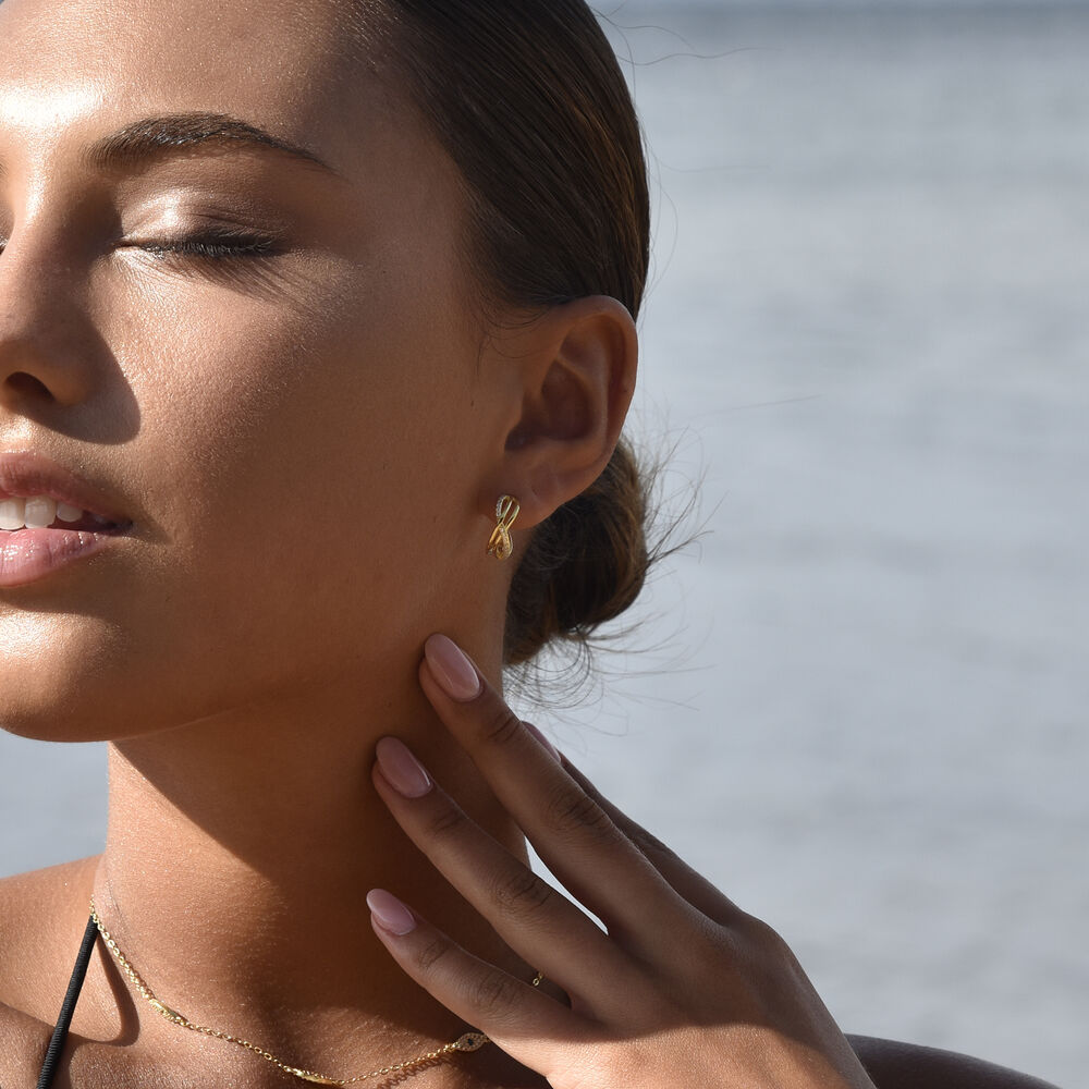 Culturesse Ciara Tri Curve Earrings (Gold)