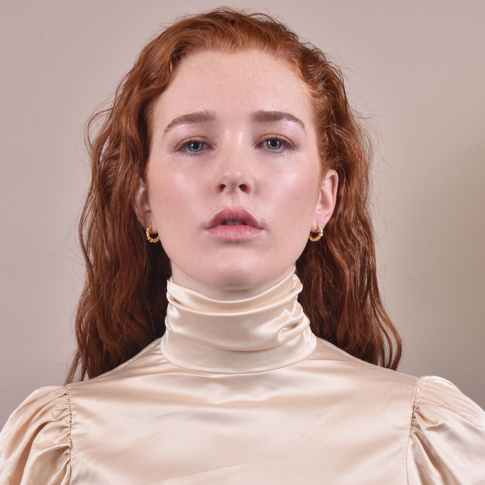 Culturesse Maya Gold Filled Twisted Huggie Earrings