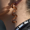 Culturesse Darya Artsy Wave Earrings (Brown)