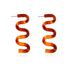 Culturesse Darya Artsy Wave Earrings (Brown)
