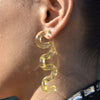 Culturesse Darya Artsy Wave Earrings (Yellow)
