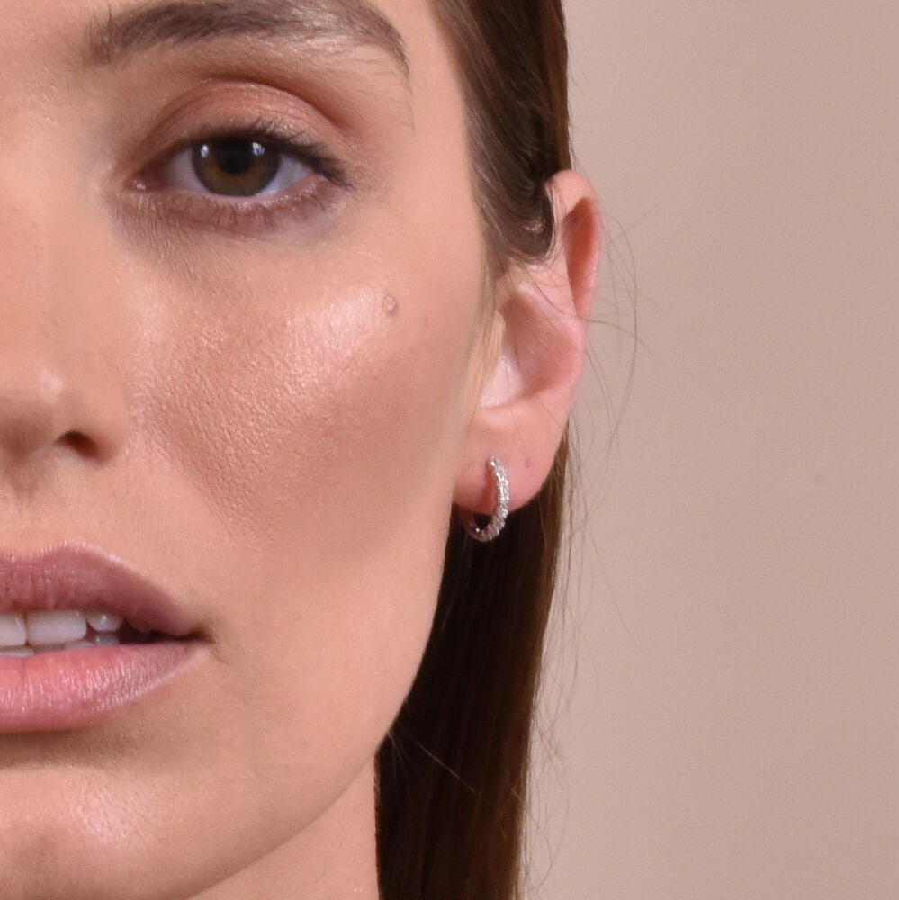 Culturesse Brie Fine Silver Dainty Hoop Earrings