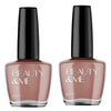 Beauty & Me Dusty Pale Copper Nail Polish Duo 2x 12ml Long Lasting Shine
