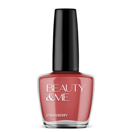 Beauty & Me Strawberry Red Nail Polish 12ml High Shine Quick Dry Formula