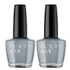 Beauty & Me Koala Mid Grey Nail Polish Duo 2x 12ml Quick Dry Gloss Finish