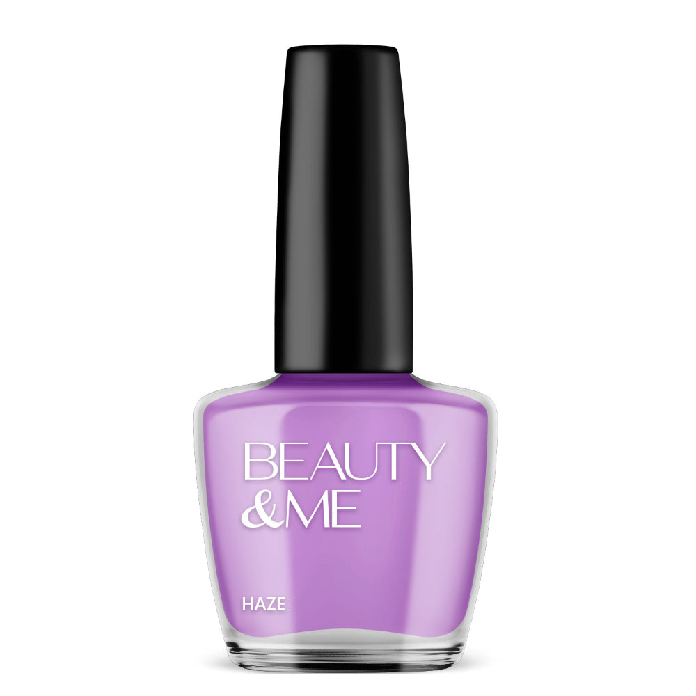 Beauty & Me Haze Light Purple Nail Polish 12ml Quick Dry Gloss Finish