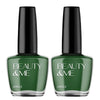 Beauty & Me Jungle Green Nail Polish Duo 2x12ml High Gloss Quick Dry
