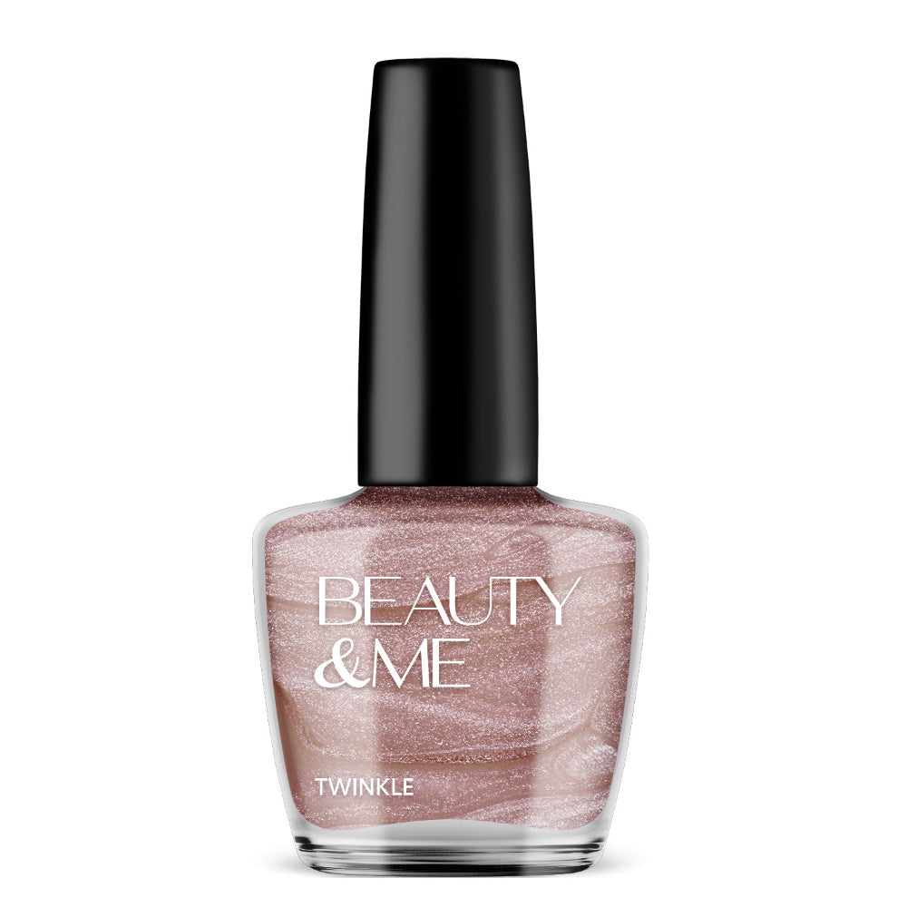 Twinkle Two Tone Metallic Pinky Bronze Nail Polish 12ml High Shine Finish