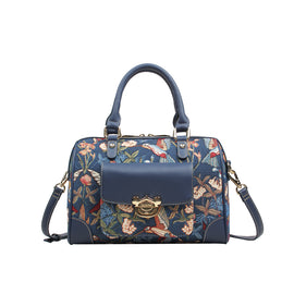Henney Bear Blue Hummingbird Top Handle Handbag