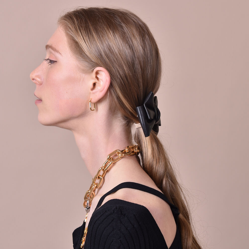 Culturesse Charlotte Bow Tie Hair Clip (Black)