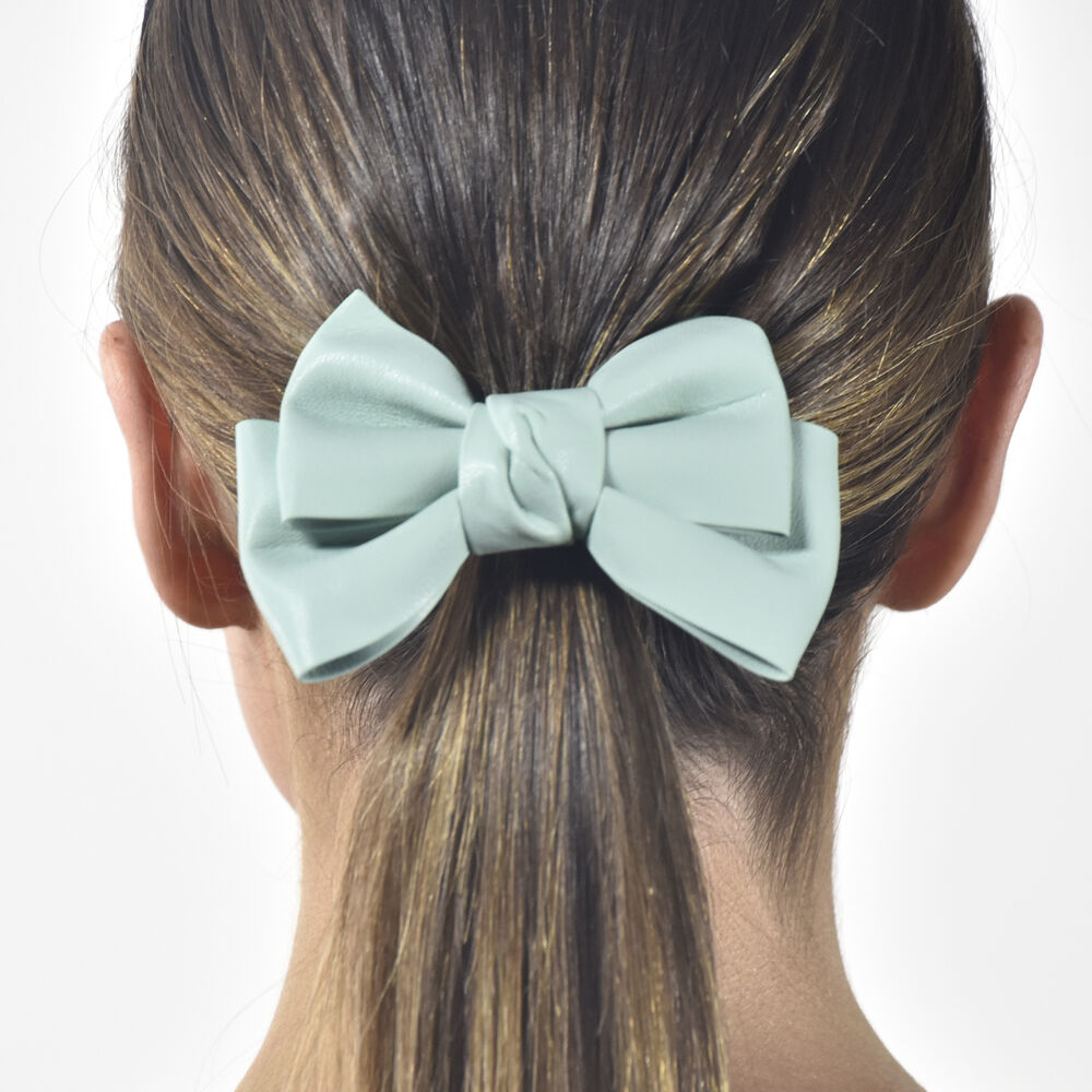 Culturesse Charlotte Bow Tie Hair Clip (Light Turquoise)