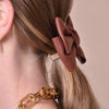 Culturesse Charlotte Bow Tie Hair Clip (Brown)