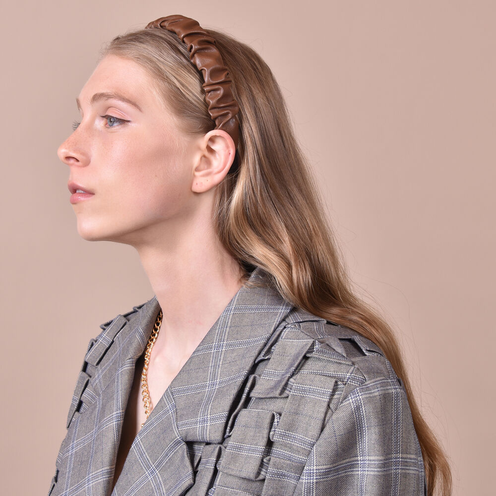 Culturesse Tallulah Scrunched Headband (Brown)