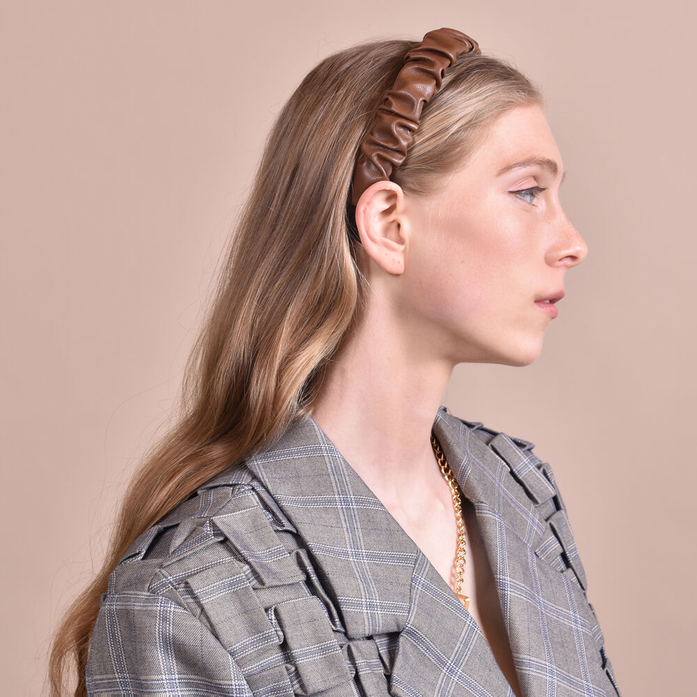 Culturesse Tallulah Scrunched Headband (Brown)