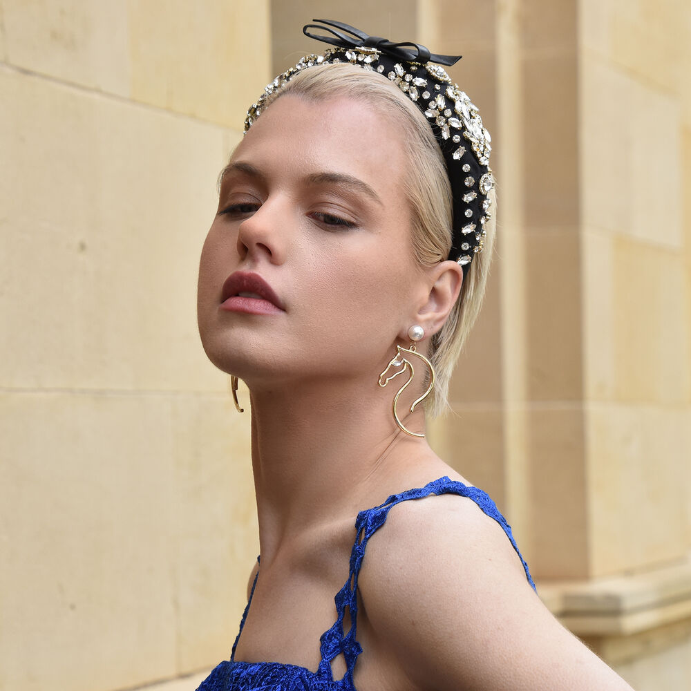 Culturesse Aymeli Cover Girl Luxury Headband (Black)