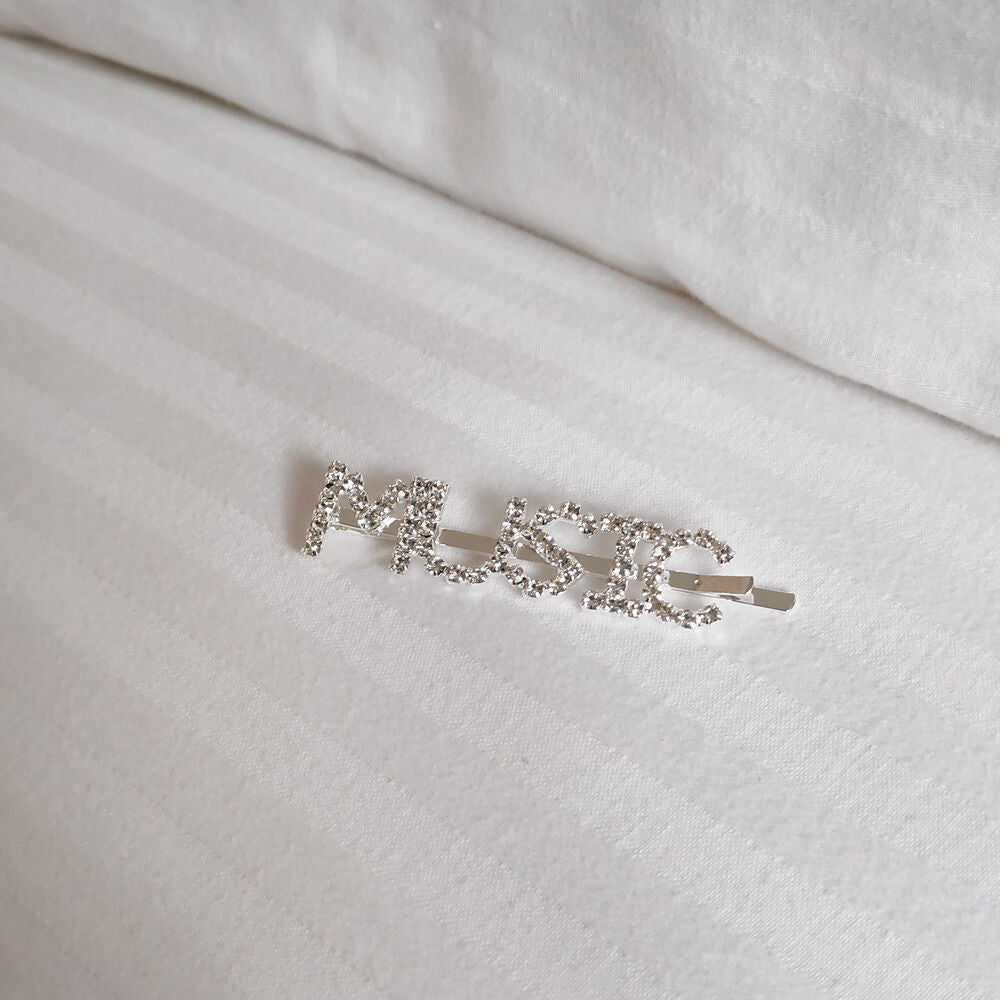 Culturesse Music Rhinestone Hair Clip