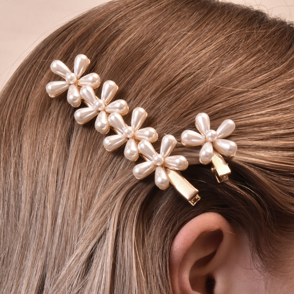Culturesse Vienna Floral Pearly Barrette Set