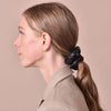 Culturesse Adeline Leather Scrunchie (Black Medium)