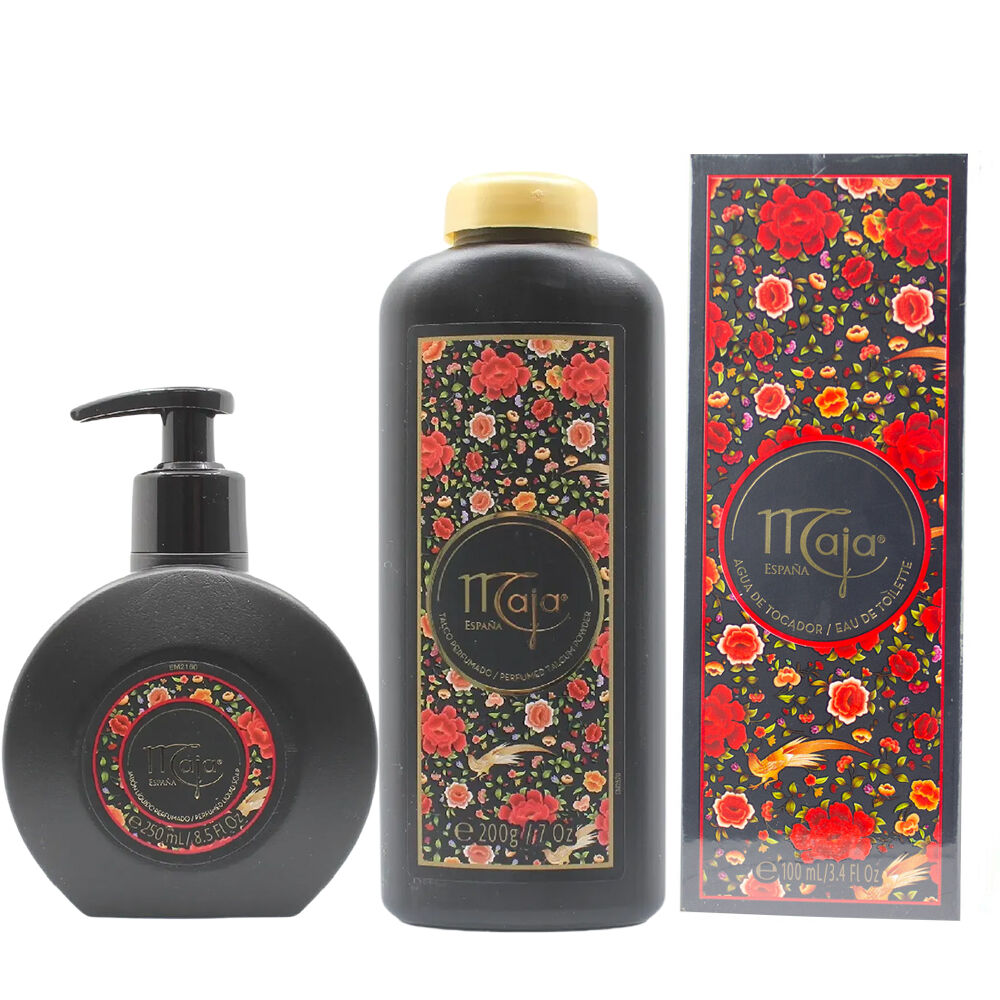 Maja EDT 100ml Talcum Powder 200g Hand Soap 250ml Floral Body Care Set