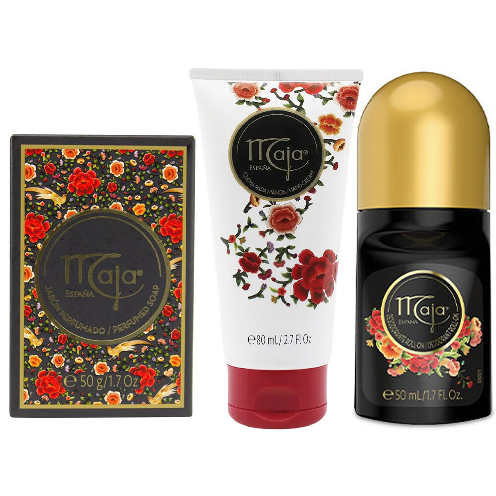 Maja Hand Soap Hand Cream and Deodorant Floral Skincare Trio for Women