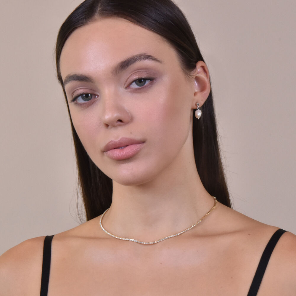Culturesse Lucille Gold Filled Diamante Necklace / Choker