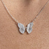 Culturesse Bindi Interlinked Butterfly Pendant Necklace (Silver)