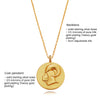 Culturesse She Is Aries Artisan 24K Gold Zodiac Pendant Necklace