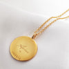 Culturesse She Is Aries Artisan 24K Gold Zodiac Pendant Necklace