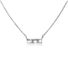 Culturesse Alva Minimal Muse Bar Pendant Necklace (Silver)