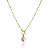 Culturesse Rosa Baroque Pearl Toggle Chain Necklace