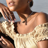 Culturesse Hallie Buckled Snake Chain Necklace (Silver)