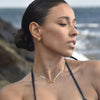 Culturesse Adria Bow Tie Snake Chain Necklace (Gold)