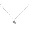 Culturesse Capricorn Diamante Pendant Necklace (Silver)